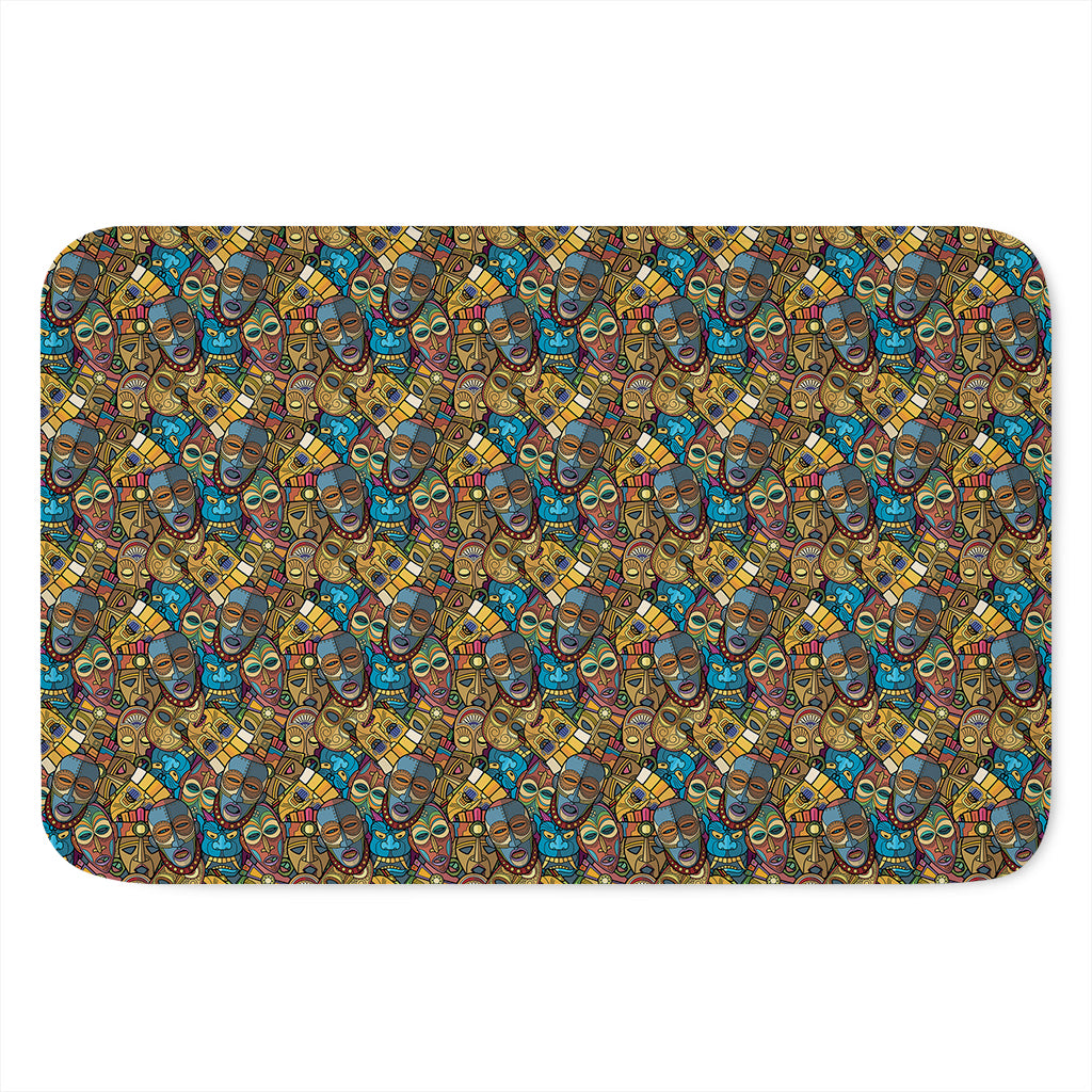 African Totem Masks Pattern Print Indoor Door Mat