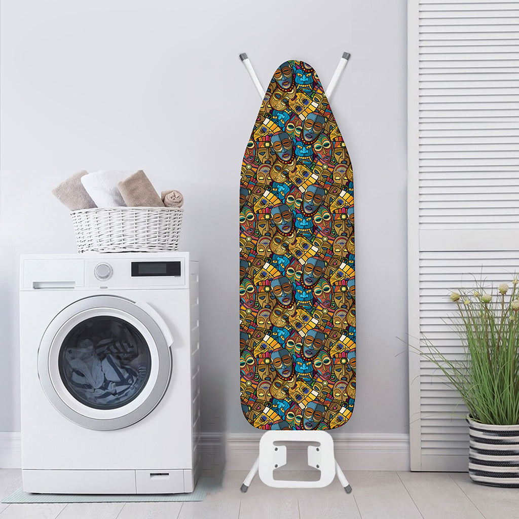 African Totem Masks Pattern Print Ironing Board Cover