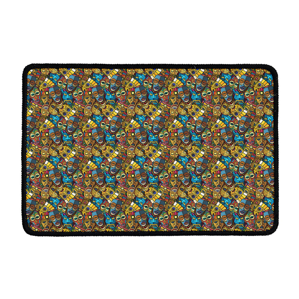 African Totem Masks Pattern Print Kitchen Mat