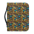 African Totem Masks Pattern Print Leather Bible Cover