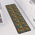African Totem Masks Pattern Print Long Kitchen Mat