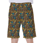 African Totem Masks Pattern Print Men's Beach Shorts