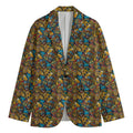 African Totem Masks Pattern Print Men's Blazer