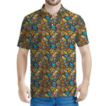 African Totem Masks Pattern Print Men's Polo Shirt