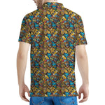 African Totem Masks Pattern Print Men's Polo Shirt
