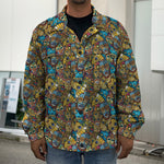 African Totem Masks Pattern Print Men's Shirt Jacket