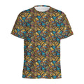 African Totem Masks Pattern Print Men's Athletic T-Shirt