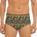 African Totem Masks Pattern Print Men's Triangle Swim Briefs