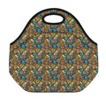 African Totem Masks Pattern Print Neoprene Lunch Bag