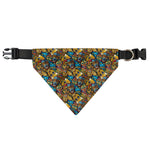 African Totem Masks Pattern Print Over The Collar Dog Bandana