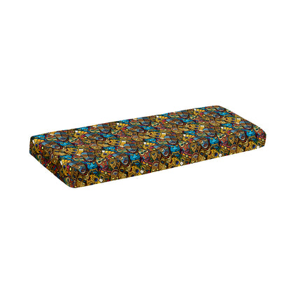 African Totem Masks Pattern Print Piano Keyboard Cover