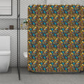 African Totem Masks Pattern Print Polyester Shower Curtain