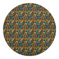 African Totem Masks Pattern Print Round Blanket