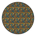 African Totem Masks Pattern Print Round Floor Mat