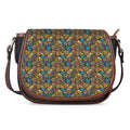 African Totem Masks Pattern Print Saddle Bag