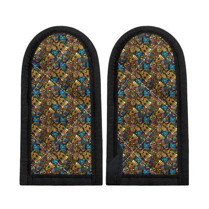 African Totem Masks Pattern Print Skillet Handle Cover