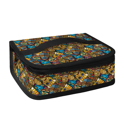 African Totem Masks Pattern Print Small Lunch Bag