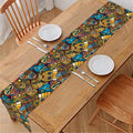 African Totem Masks Pattern Print Table Runner