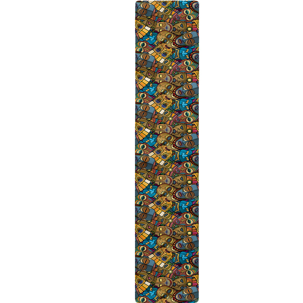 African Totem Masks Pattern Print Table Runner
