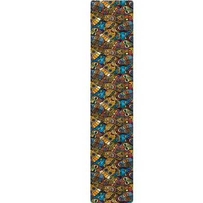 African Totem Masks Pattern Print Table Runner