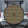 African Totem Masks Pattern Print Tire Cover With Camera Hole