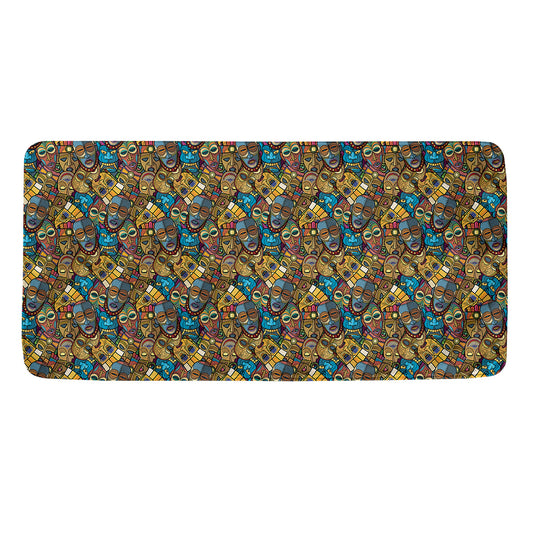 African Totem Masks Pattern Print Towel