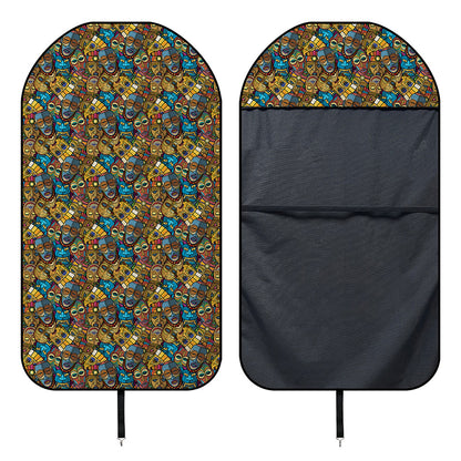 African Totem Masks Pattern Print Waterproof Car Seat Cover