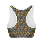 African Totem Masks Pattern Print Women's Sports Bra