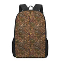 African Totem Pattern Print 17 Inch Backpack