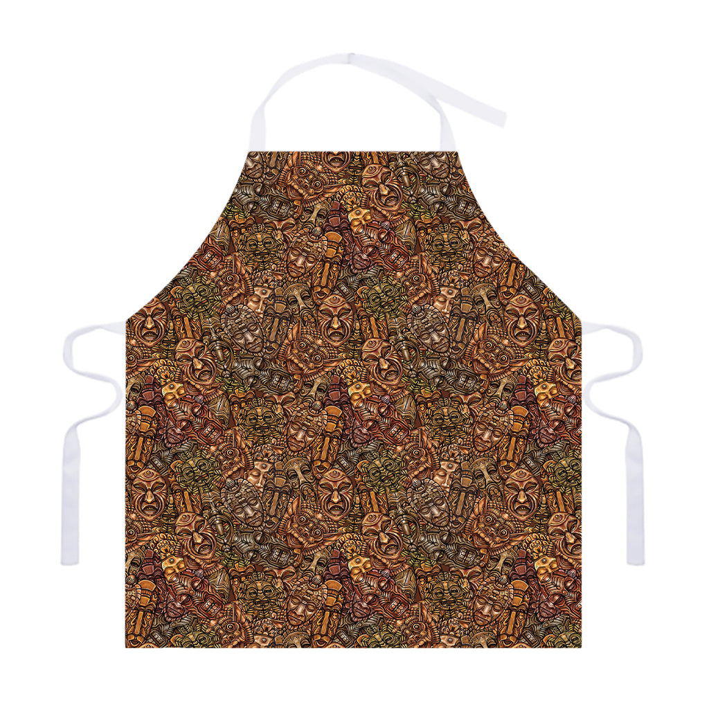 African Totem Pattern Print Adjustable Apron