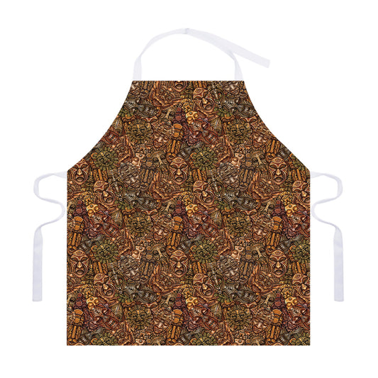 African Totem Pattern Print Adjustable Apron