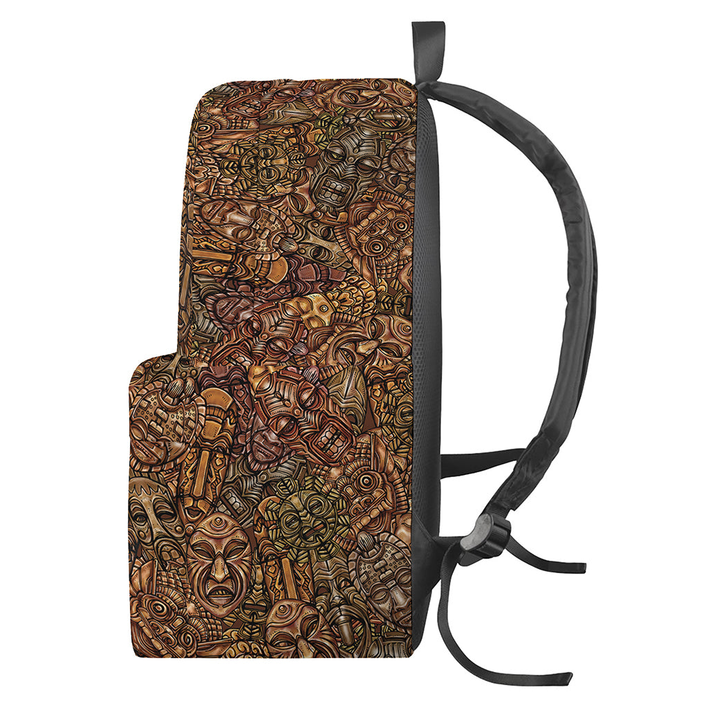 African Totem Pattern Print Backpack