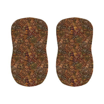 African Totem Pattern Print Bar Stool Covers