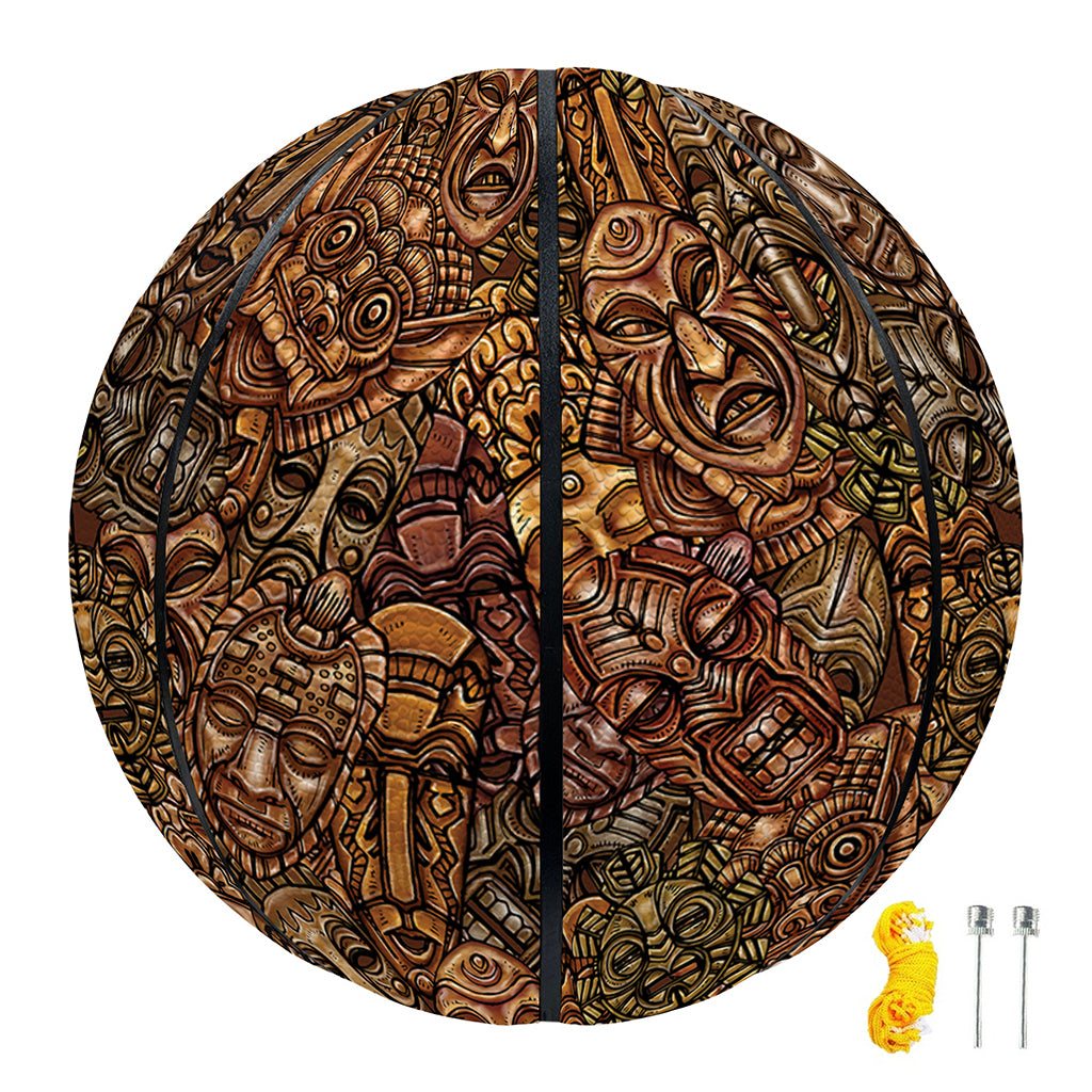 African Totem Pattern Print Basketball