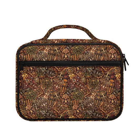 African Totem Pattern Print Briefcase Bible Bag