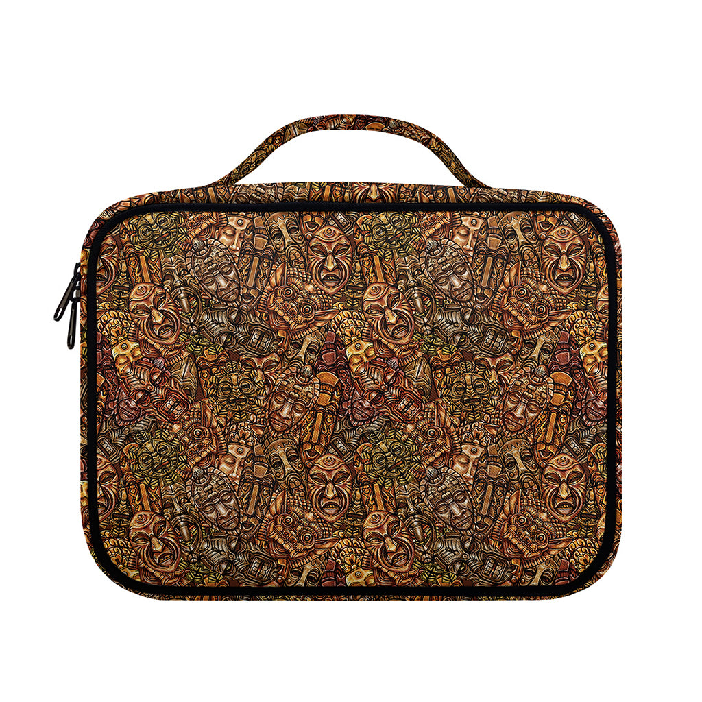 African Totem Pattern Print Briefcase Bible Bag
