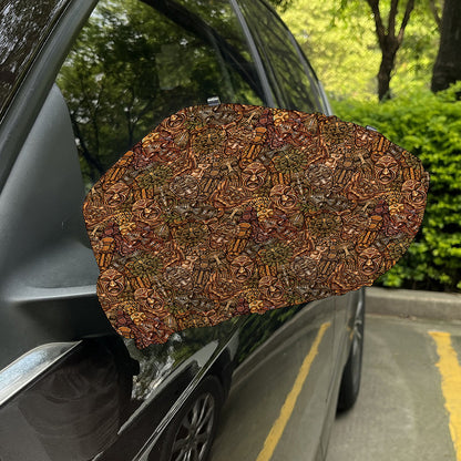 African Totem Pattern Print Car Side Mirror Covers