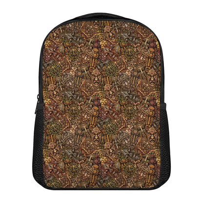 African Totem Pattern Print Casual Backpack