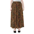 African Totem Pattern Print Chiffon Maxi Skirt