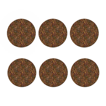 African Totem Pattern Print Coaster Set