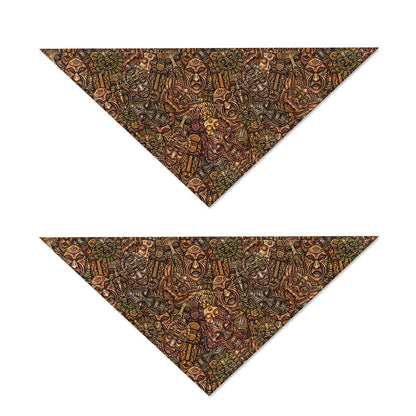 African Totem Pattern Print Dog Bandana