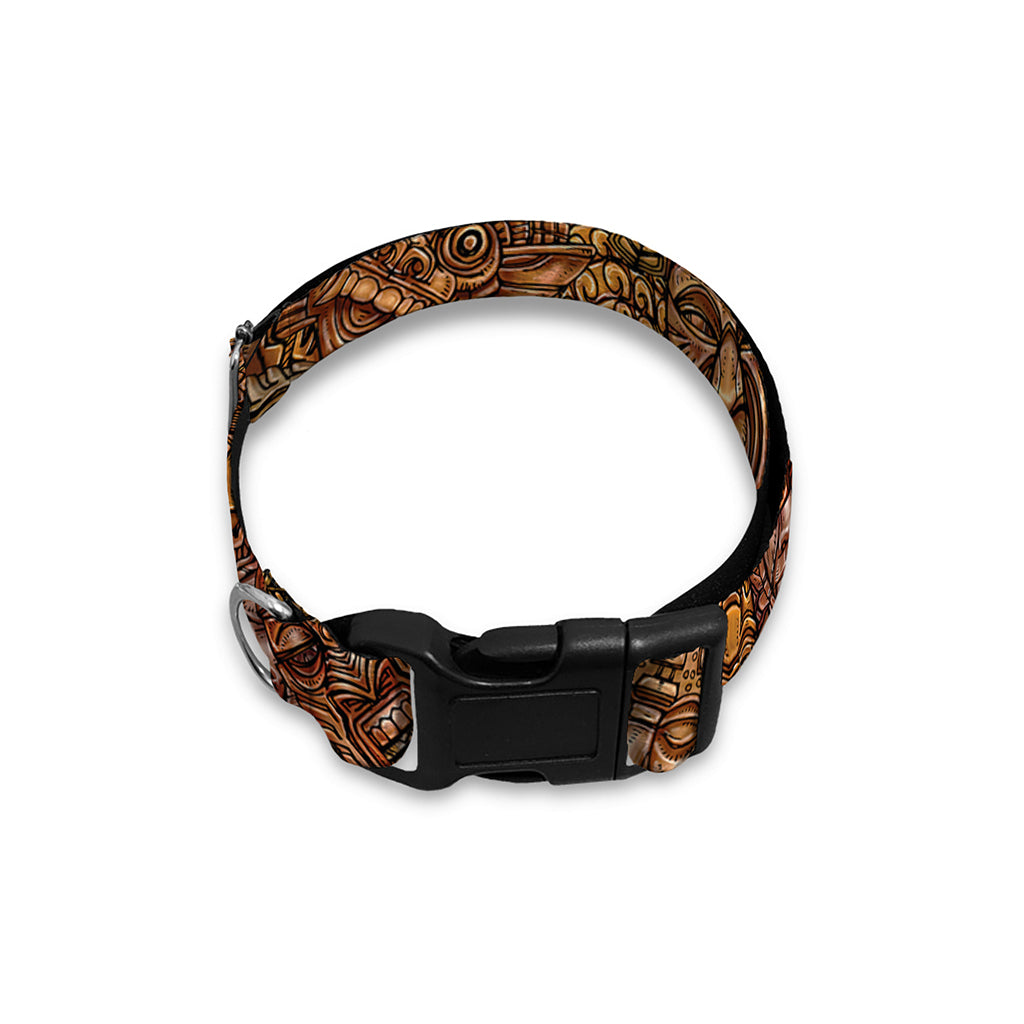 African Totem Pattern Print Dog Collar