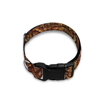 African Totem Pattern Print Dog Collar