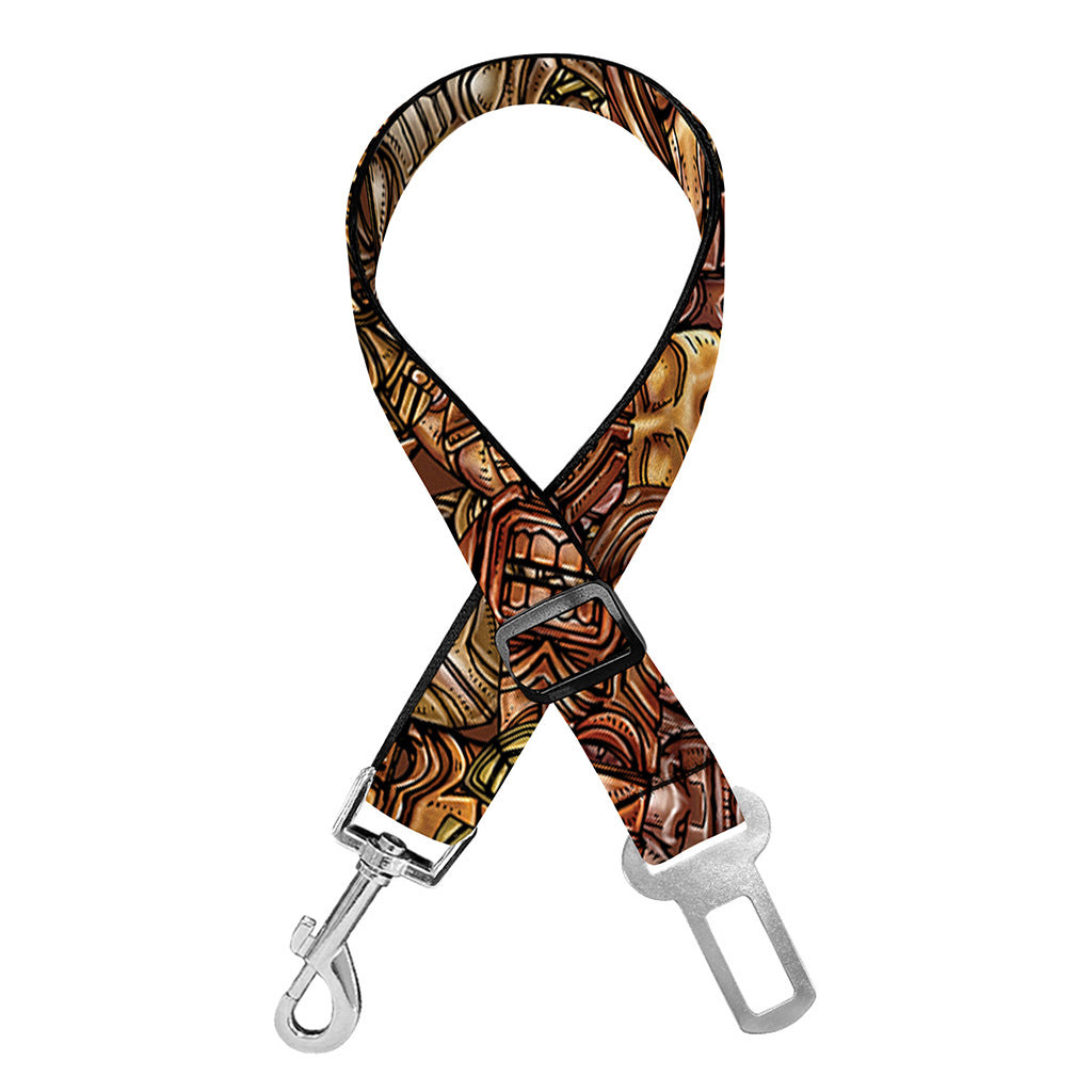 African Totem Pattern Print Dog Seat Belt