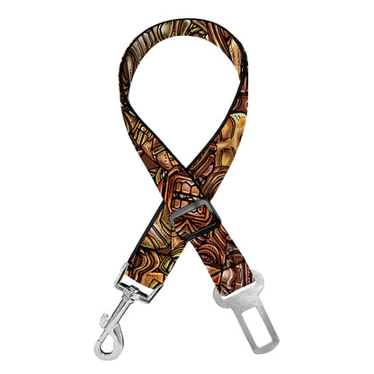 African Totem Pattern Print Dog Seat Belt