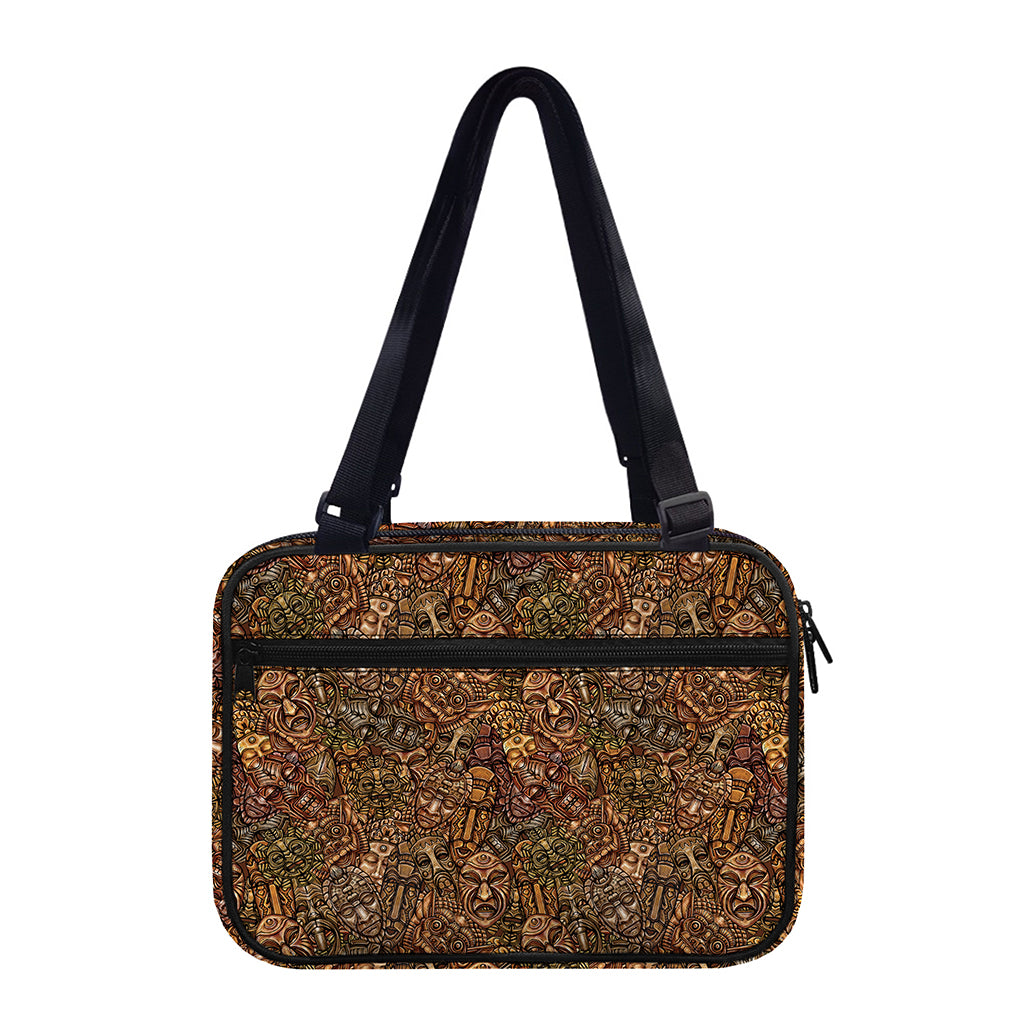 African Totem Pattern Print Double Strap Bible Bag