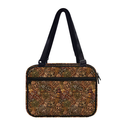 African Totem Pattern Print Double Strap Bible Bag
