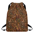 African Totem Pattern Print Drawstring Backpack