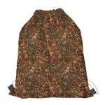 African Totem Pattern Print Drawstring Bag
