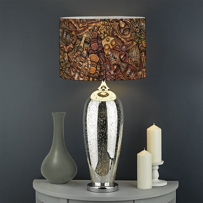 African Totem Pattern Print Drum Lamp Shade